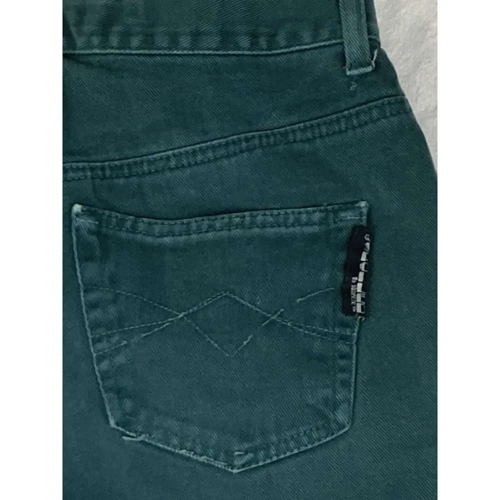 Get Spoiled by Squeeze Womens Forest Green Button Fly Jeans Straight Leg Size 11
